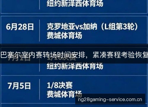 巴塞尔室内赛转场时间安排,紧凑赛程考验恢复 巴塞尔室内赛转场时间安排,紧凑赛程考验恢复